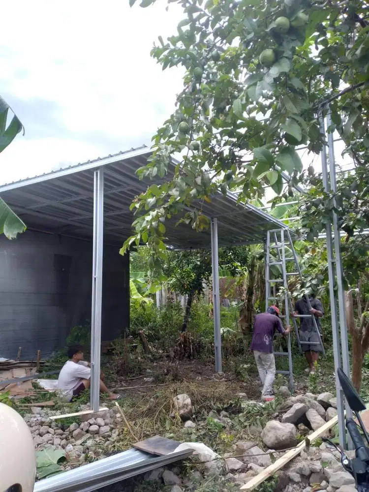 Kanopi warkop galvalum