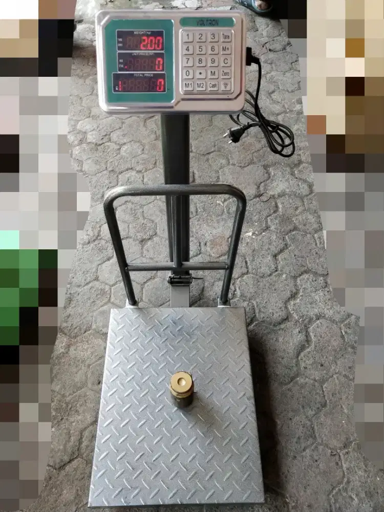 Timbangan digital 300 Kg Serbaguna Tera Baru Plat Original Voltron