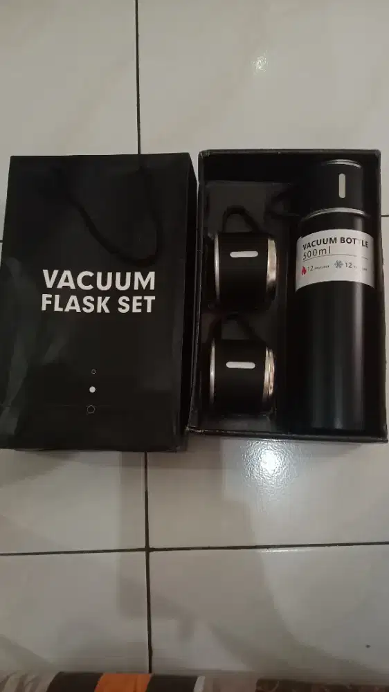60rb SEPAKET Termos Sultan Vacuum Flask 500ml Free 3cangkir Than 12jam