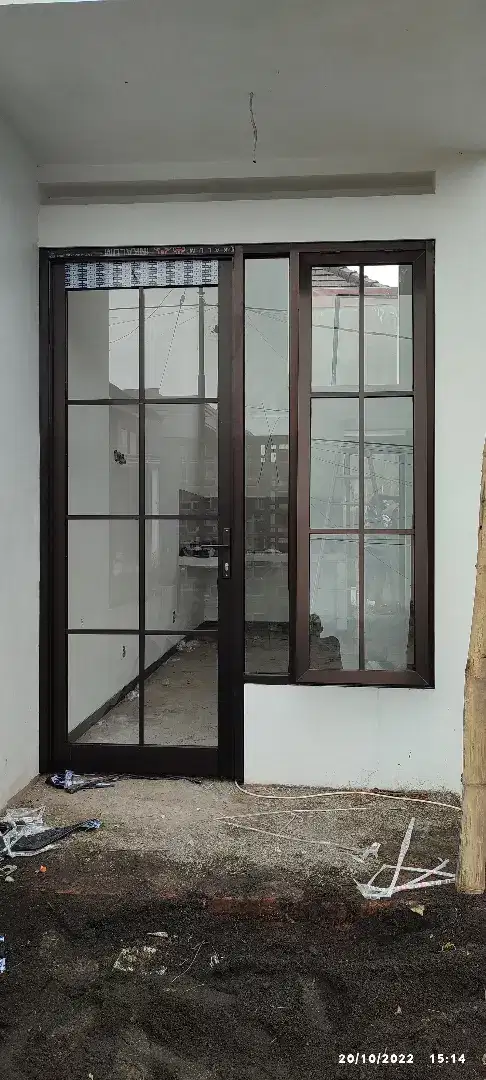 Aluminium kusen pintu jendela kaca