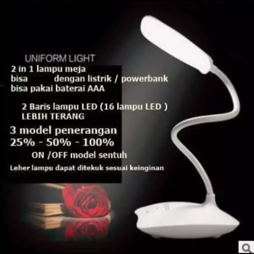 Lampu belajar sentuh touch