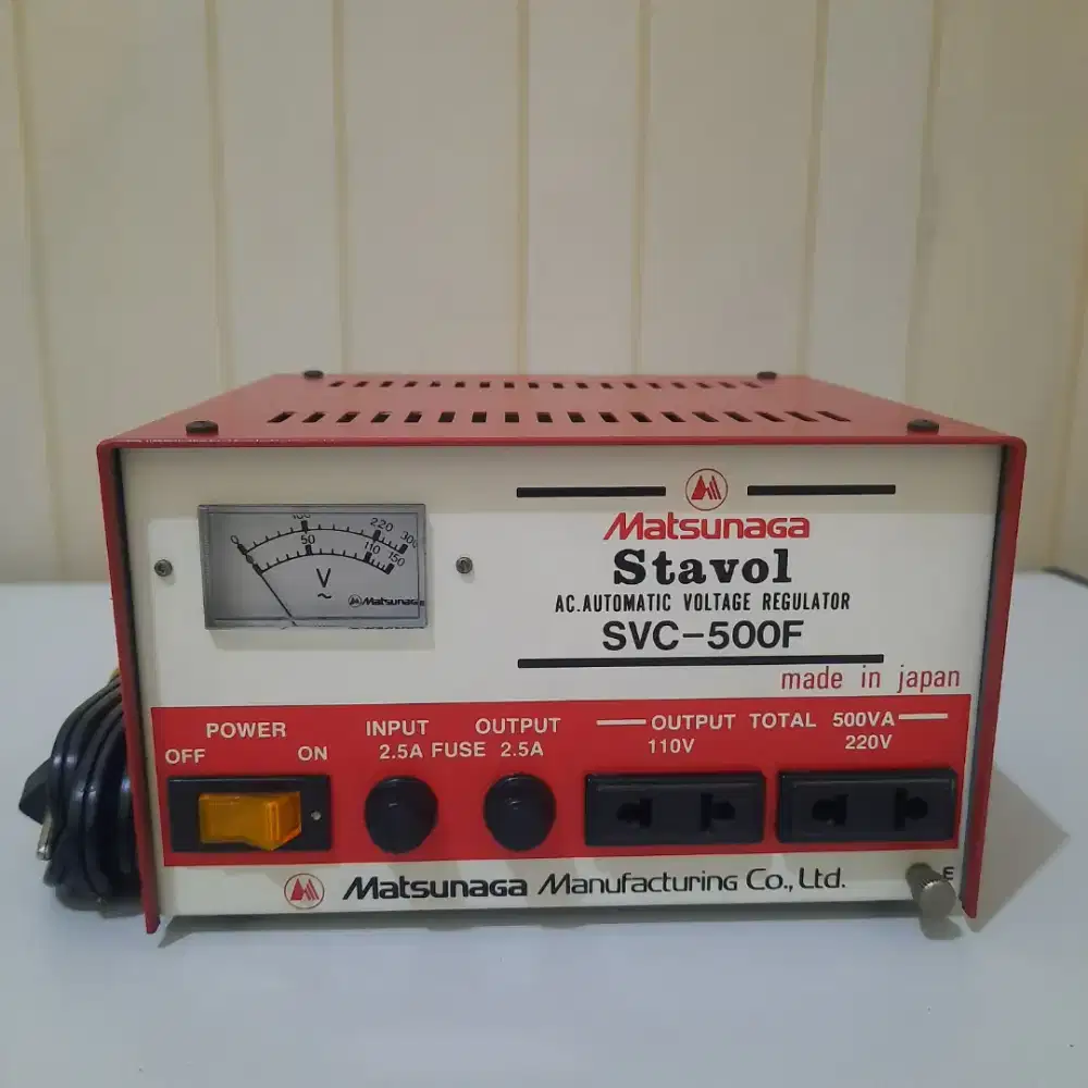 Stavol merek MATSUNAGA, Type SVC 500 F Ori Made In Japan ( Asli )
