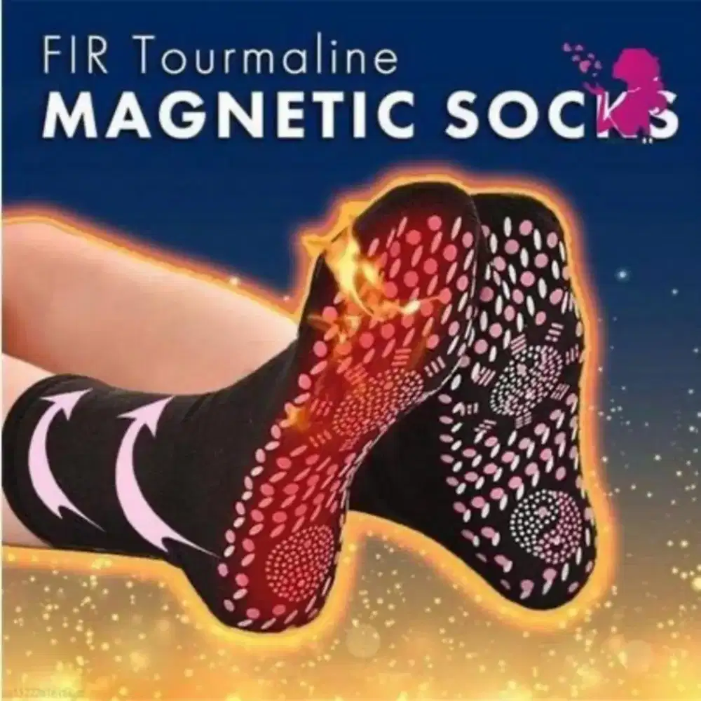 Kaos Kaki Foot Theraphy Socks Magnetic Heating Tourmaline