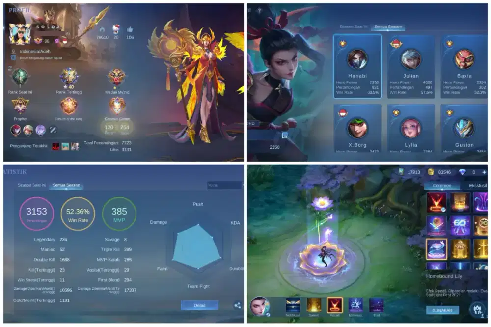 Jual Akun Mobile Legend Gusion Cc Pharsa