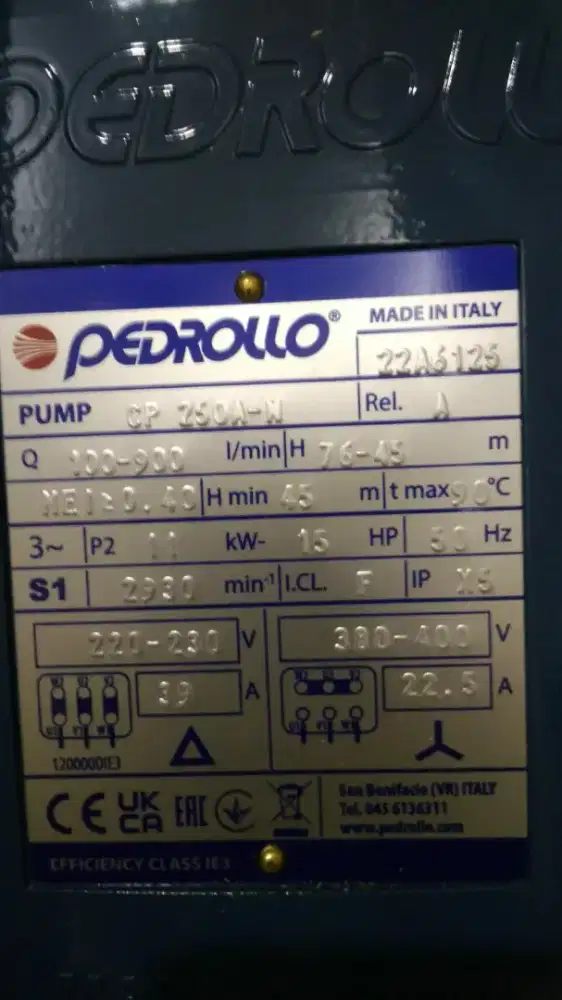 POMPA AIR pedrollo centrifugal pump