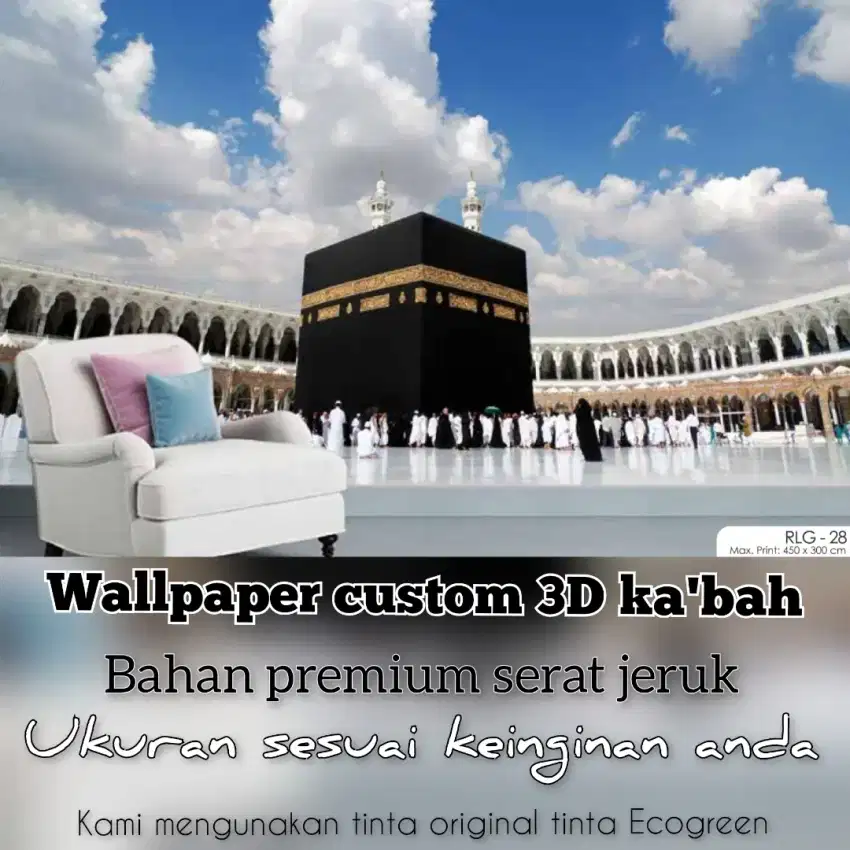 Wallpaper custom 3D motif ka.bah