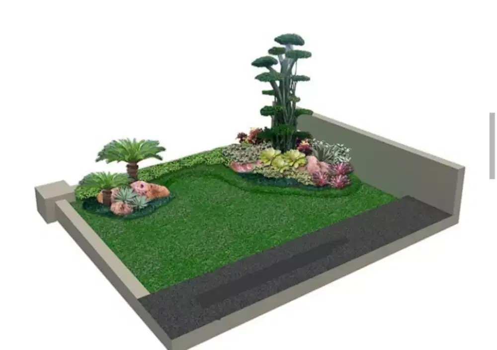 Ampyangan batu sikat taman kolam ikan Surabaya Sidoarjo Gresik