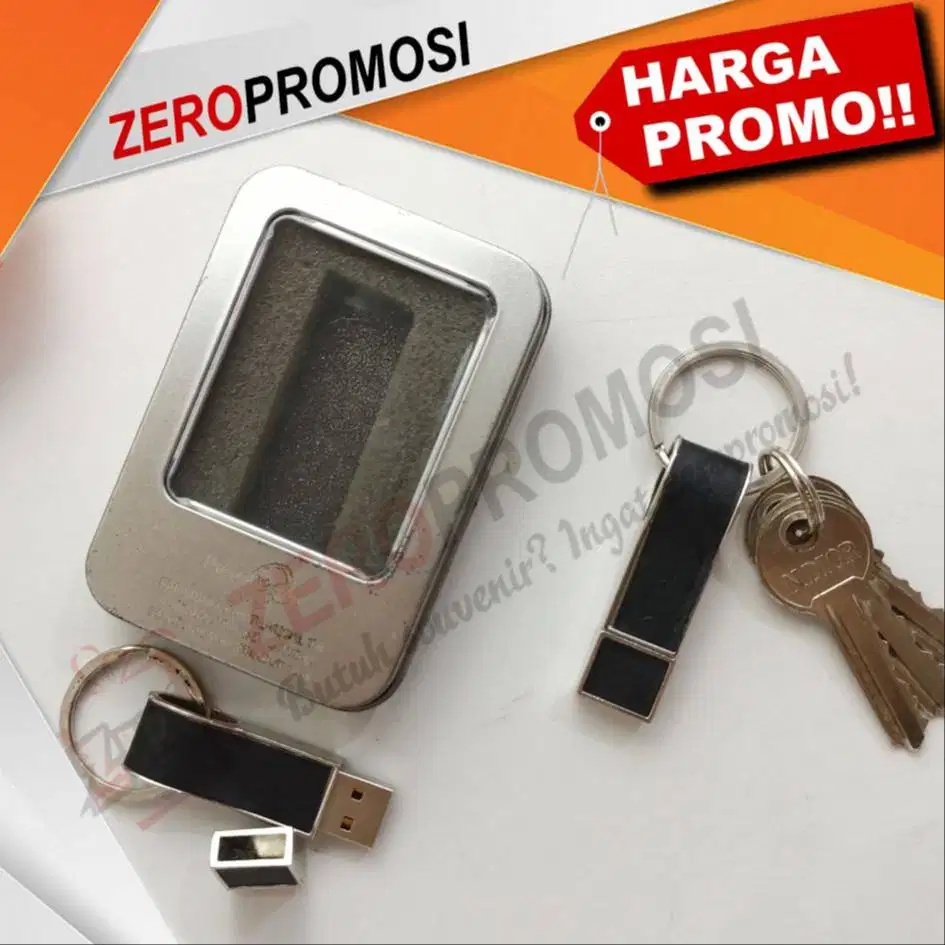 Souvenir USB Flashdisk Kulit Ganci FDLT22 Custom Kapasitas 32GB