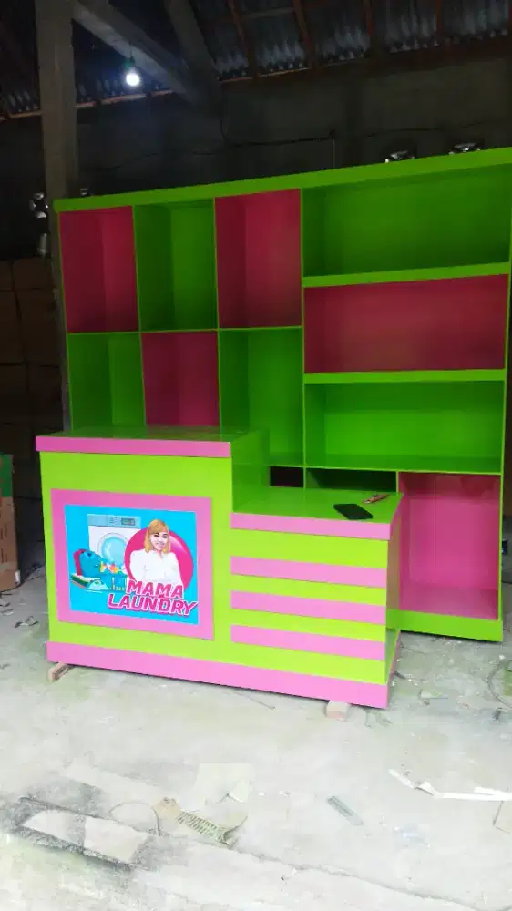 RAK LAUNDRY.RAK PAKAIAN. RAK SEMBAKO. RAK SERBAGUNA. MEJA KASIR
