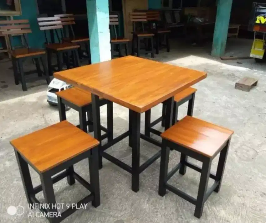 Meja kursi resto set