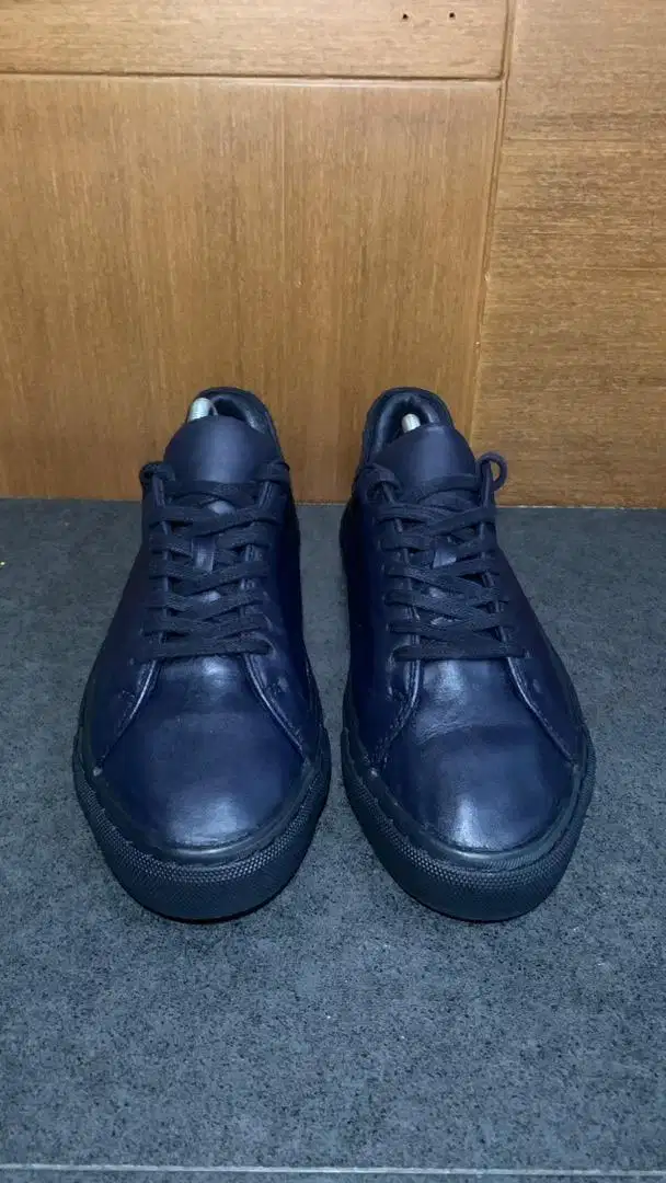 Sepatu ZARA MAN Casual Sneaker Full Navy 42 AUTHENTIC LEATHER