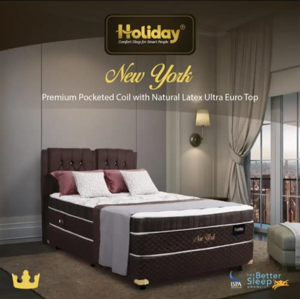 Holiday Springbed Premium Tipe New York Bergaransi 15 Tahun