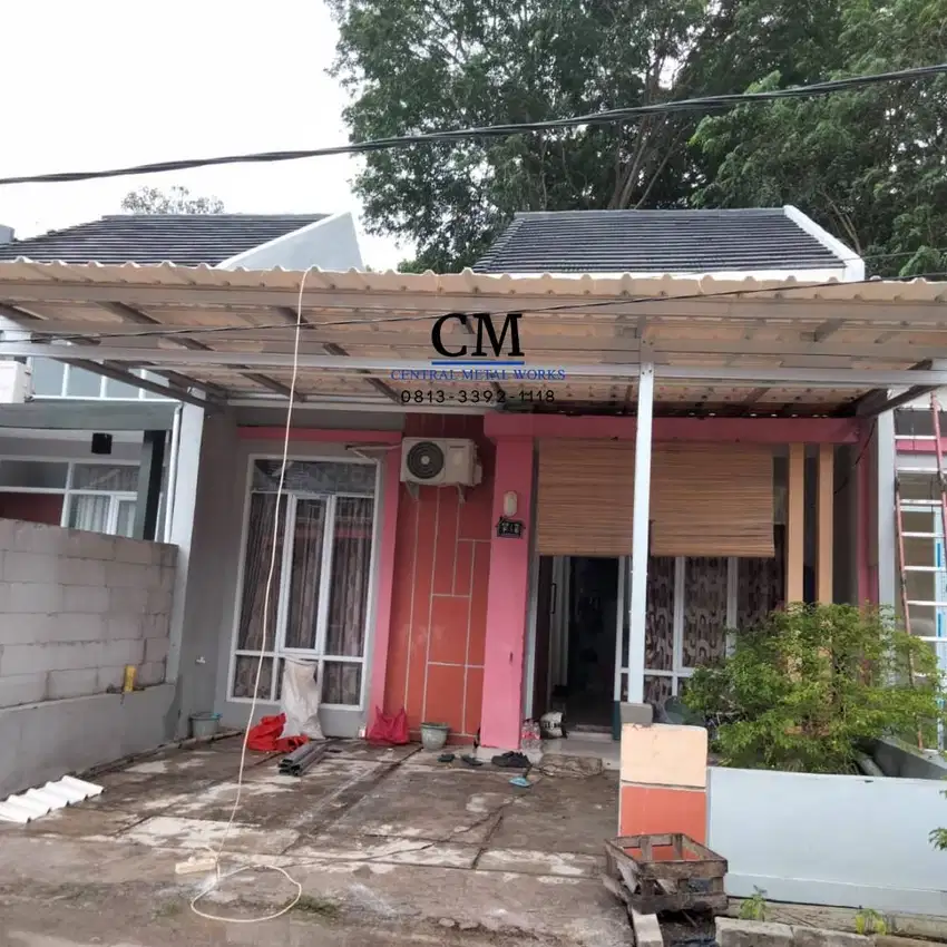 KANOPI BAJA RINGAN CARPOT ATAP HALAMAN RUMAH