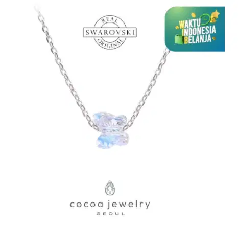 Korea Cocoa Jewelry Sparkling Butterfly Small - Kalung Swarovski