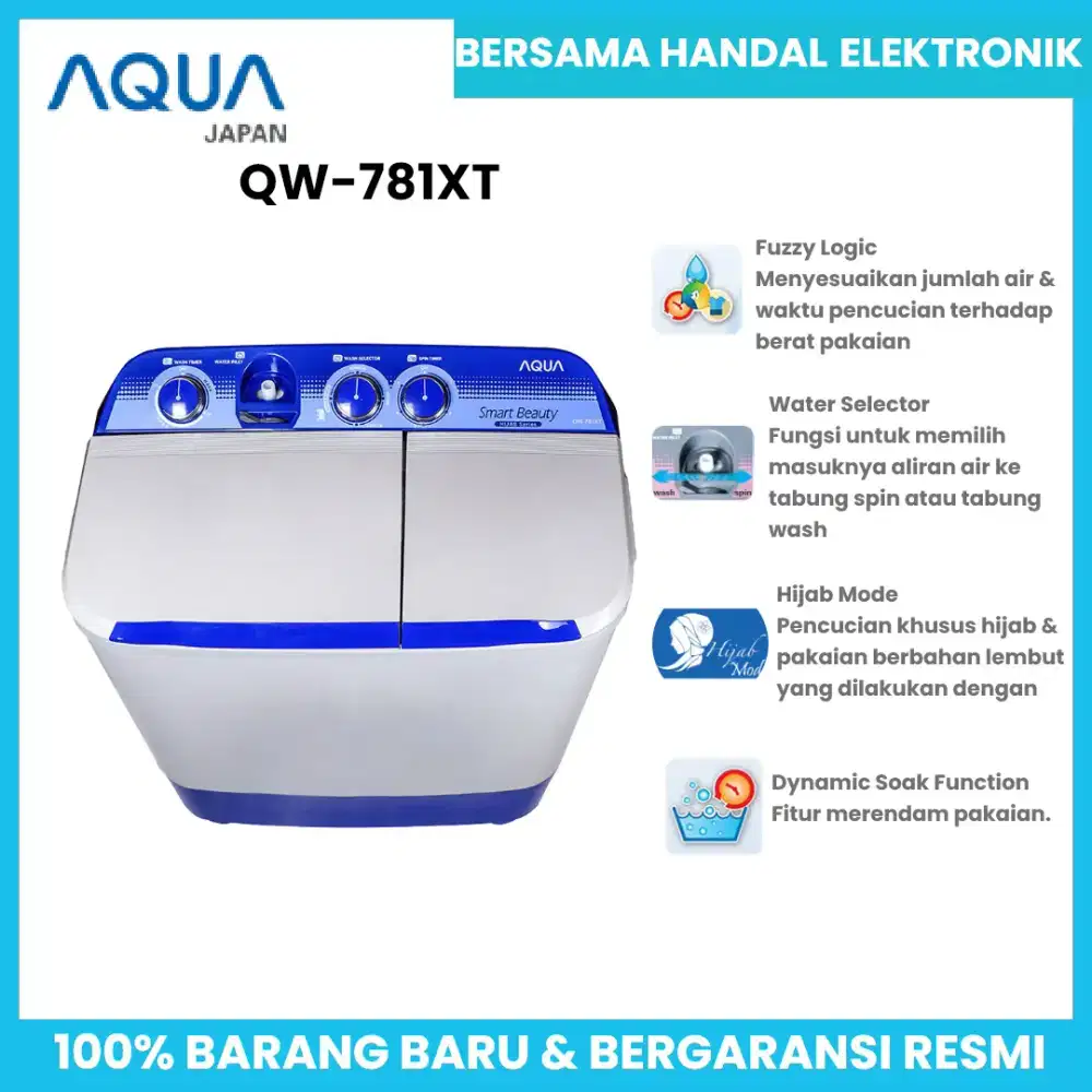 Promo mesin cuci aqua 781 cash bisa kredit
