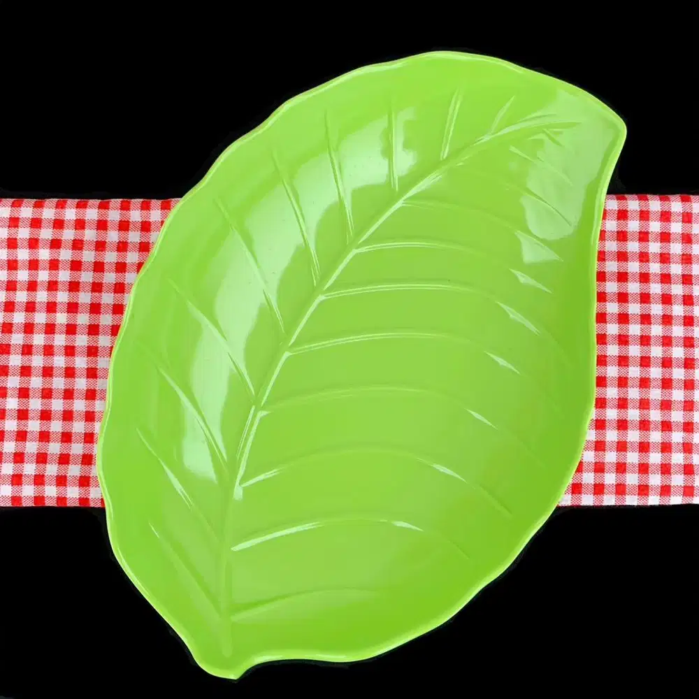 Piring Makan Melamin Daun ukuran 17x14cm