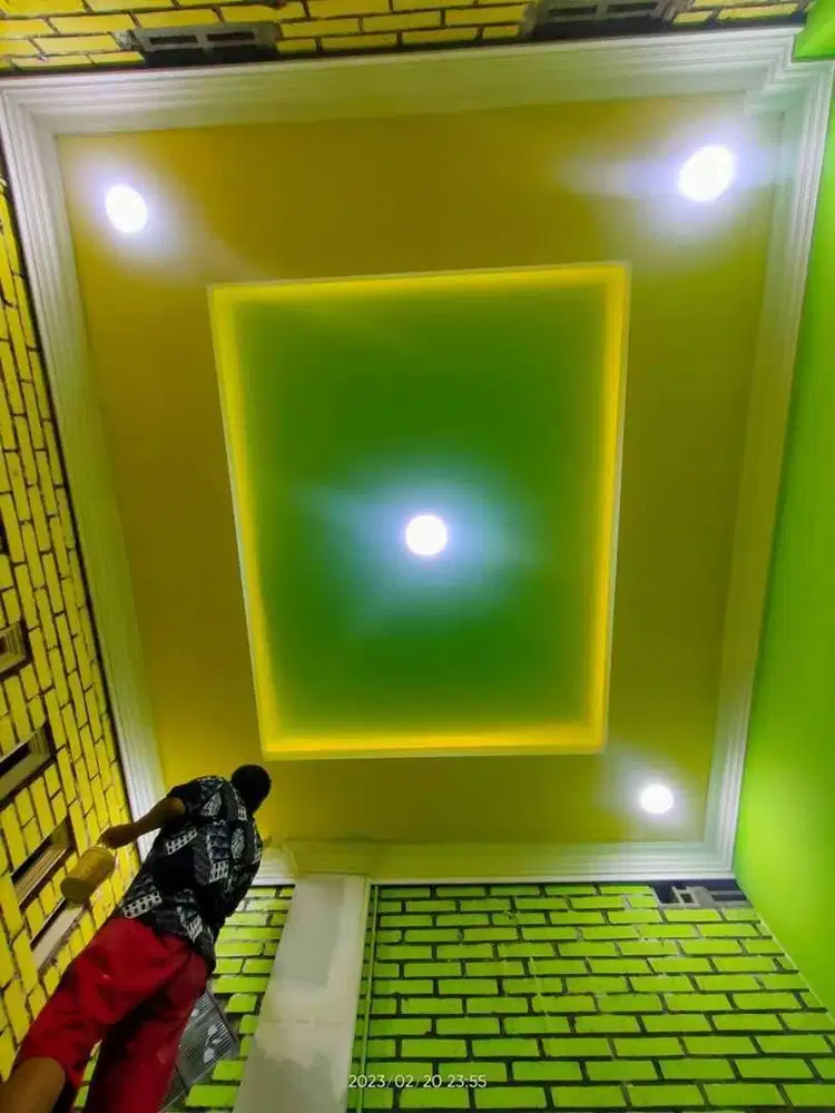 Desain plafon gypsum RATA BEBAS GELOMBANG