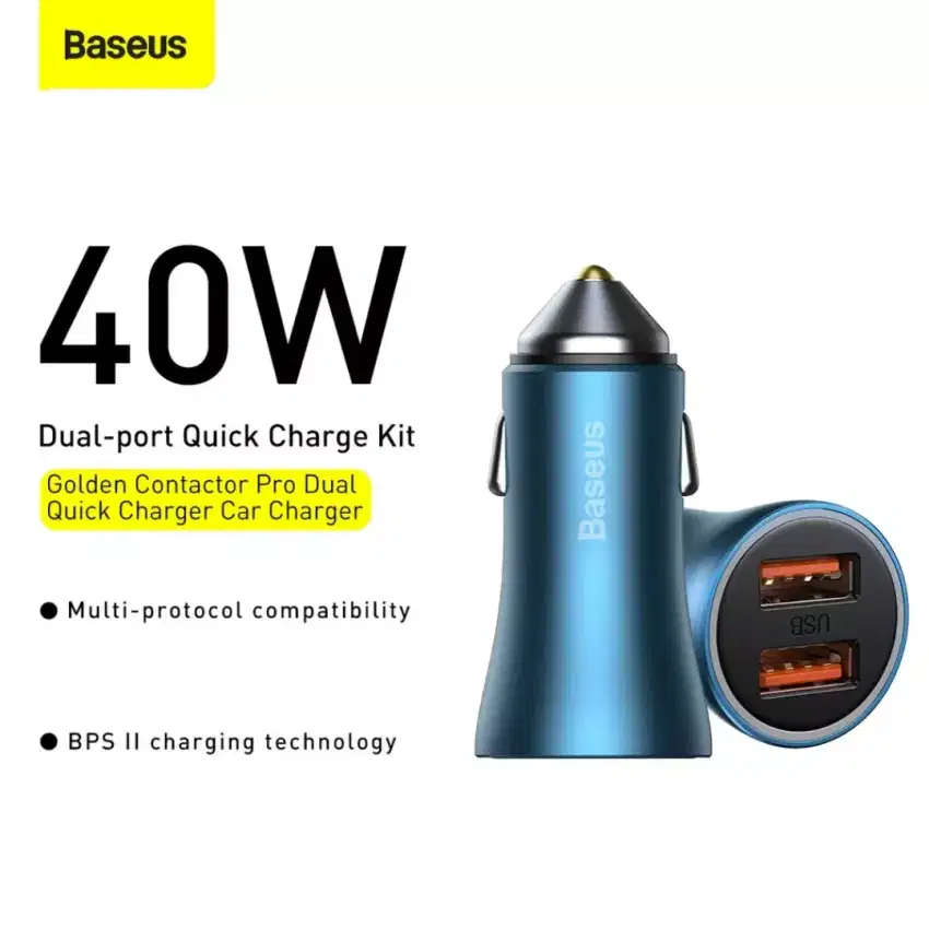 Car Quick Charger Baseus 40W Ori