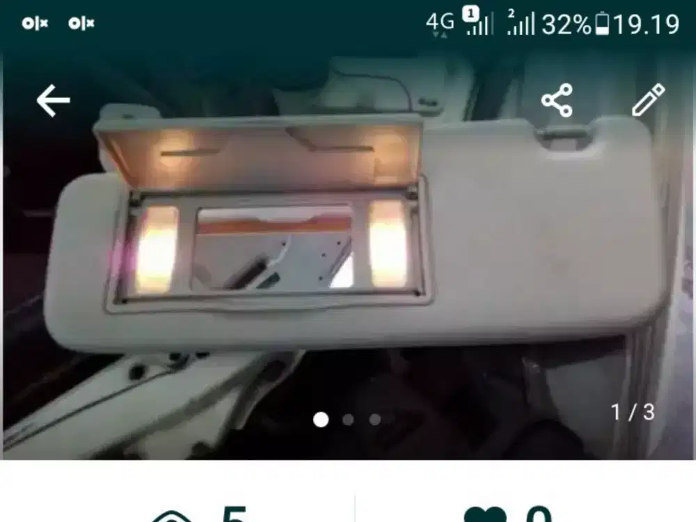 TUTUP MATAHARI per BIJI ADA LAMPU KIRI KANAN KACA KOND BARU MURAH