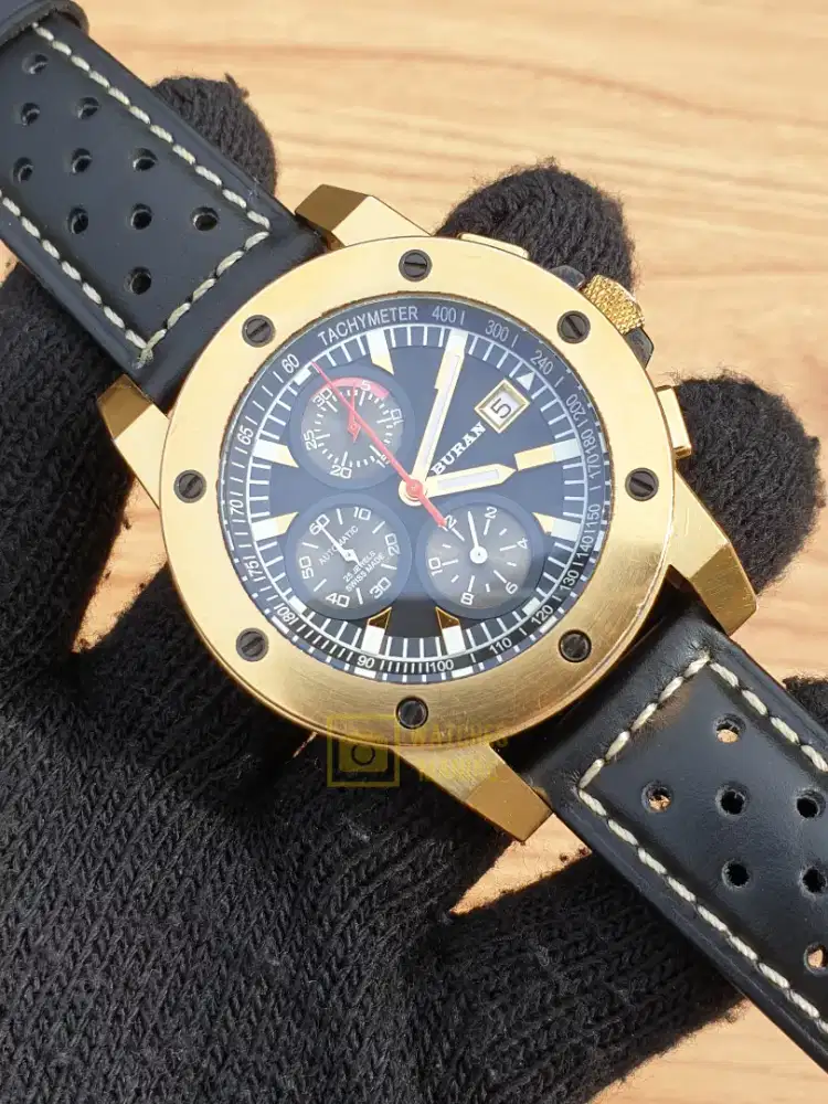 Jam Tangan Limited Ori Buran SA Sport Chronograph Automatic Fullset