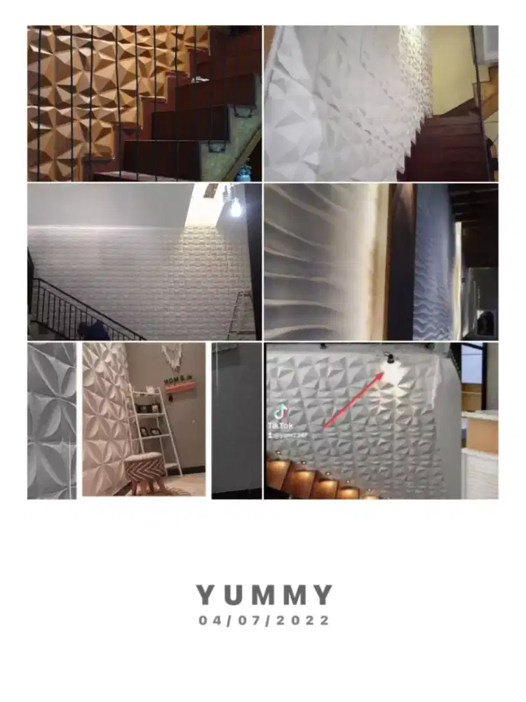 3D wall, wall panel, gypsum kekinian timbul berestetikan untuk