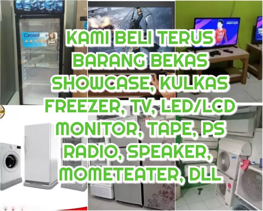 Kami siap terima Tinggi TV dan elektronik bekas anda