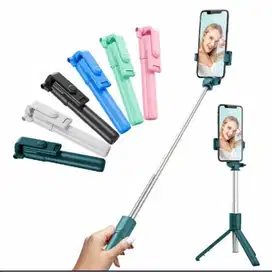 R1 Tongsis Bluetooth Macaron Remote - Selfie Stick Tripod 3in1