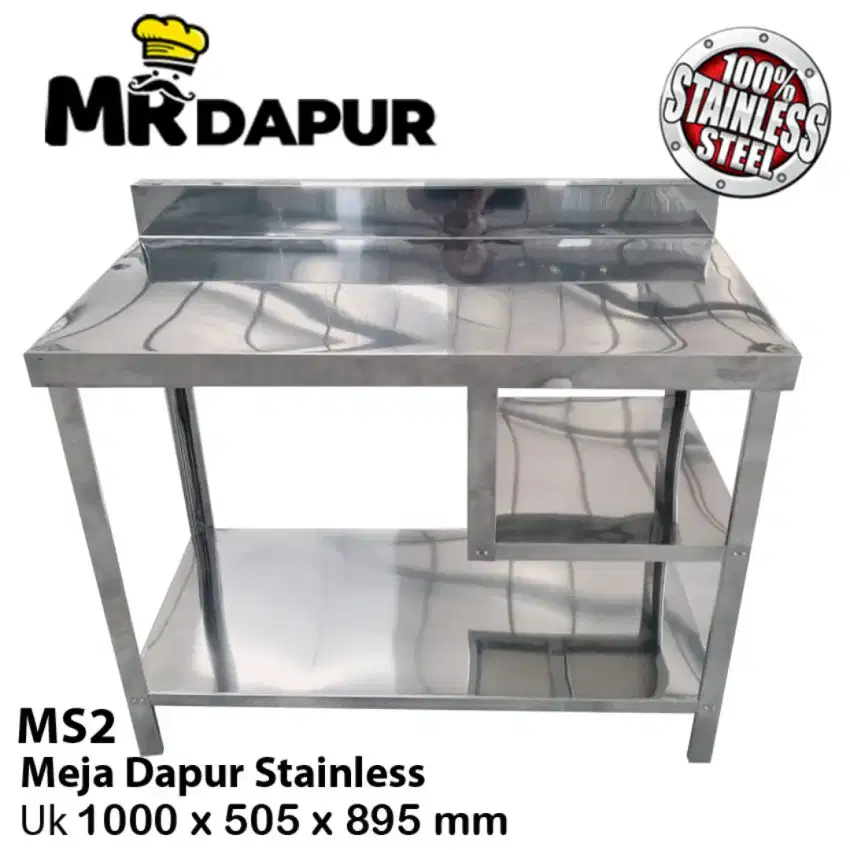 Meja dapur stainless