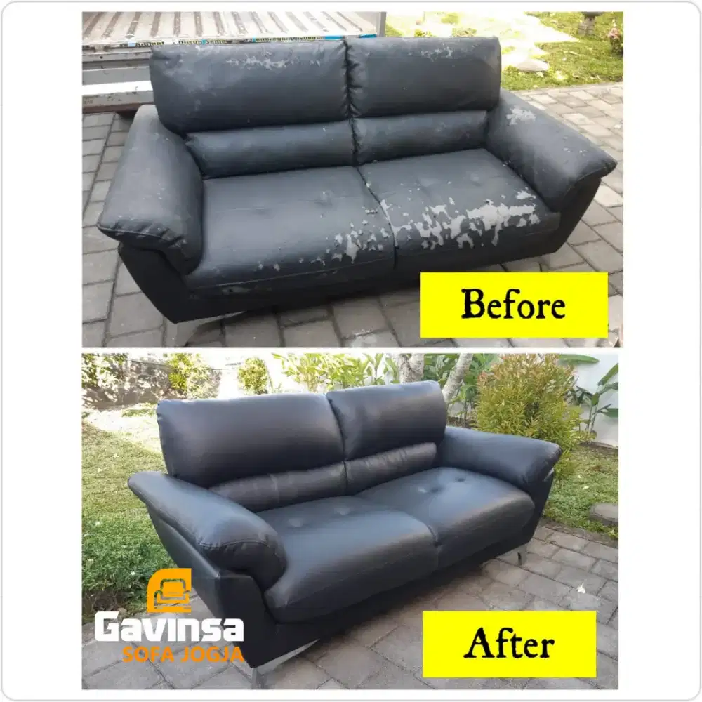 Premium Service Sofa 3 Seater Bahan Pakai MB Tech , Tambah Busa