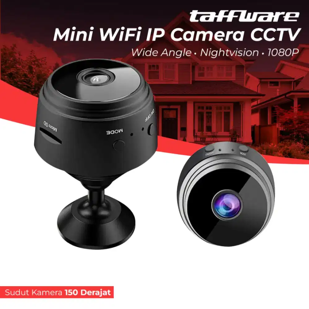 taffware mini wifi ip camera cctv wide angle nightvision 1080p