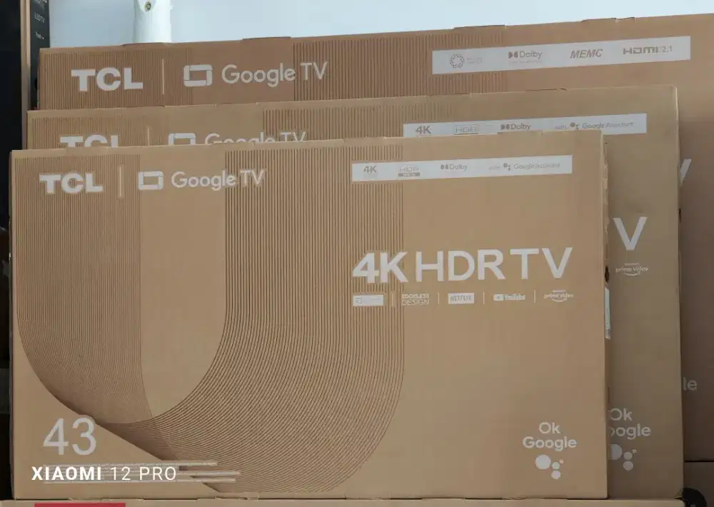 TCL TV 43 Google TV Android 11 UHD4K Dolby Digital Remote Voice Resmi