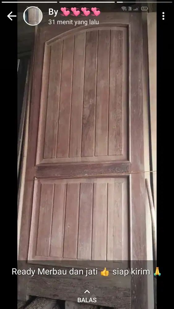 Kusen dan Daun pintu merbau tua