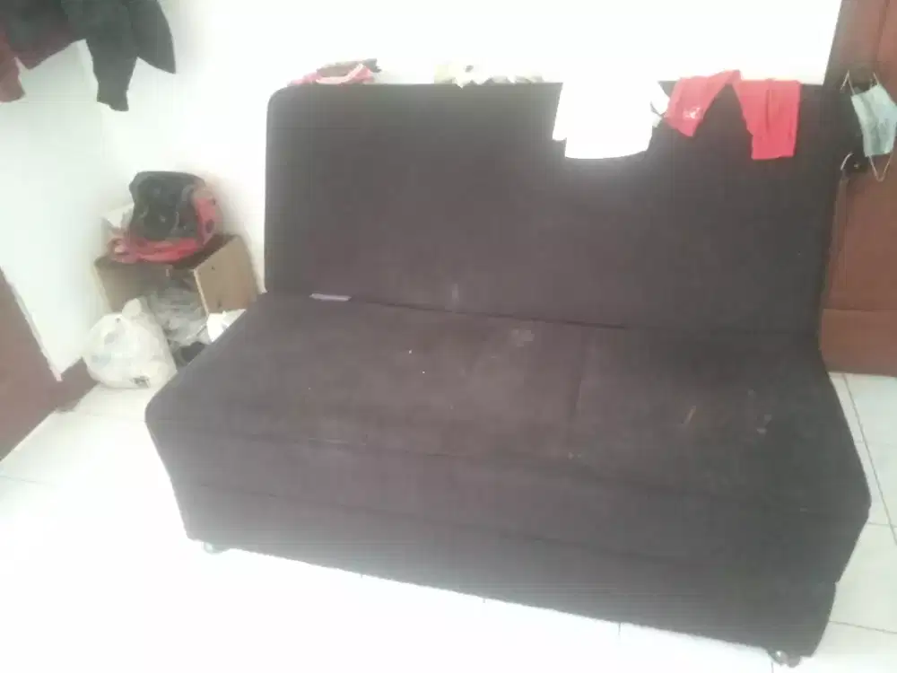 Sofa bed hitam mulus