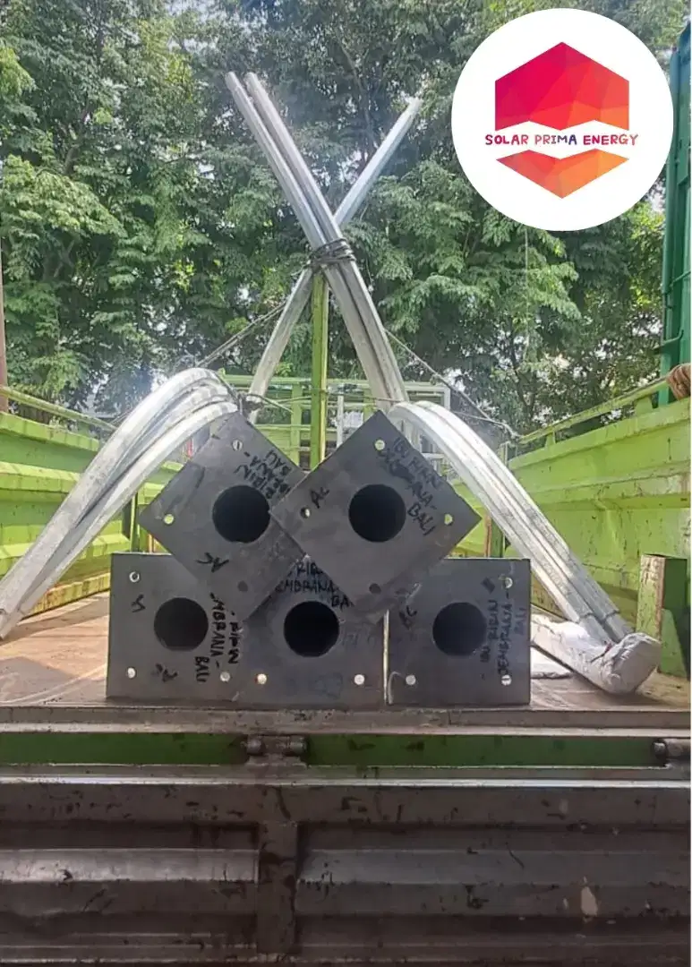 Tiang PJU 7meter single parabolic