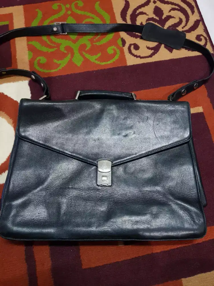 Tas kerja samsonite ori full kulit lembut like new 40x32 cms