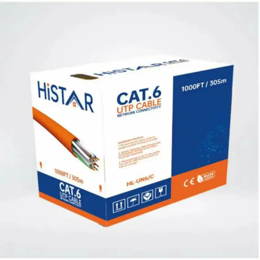 Kabel lan CAT6 untuk jaringan internet dan IP kamera