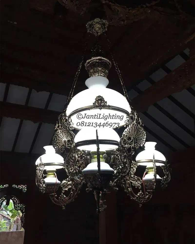 lampu gantung cabang klasik antik
