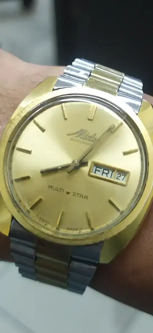 Jam tangan mido multi star gold filled 30