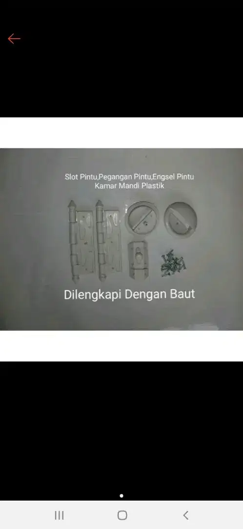 Engsel Slot Kunci Tutup Plastik Pintu Kamar Mandi