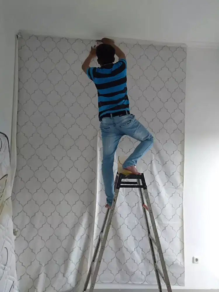 Jual wallpapar buat kamar atau ruang tamu pemasangan di jamin rapih