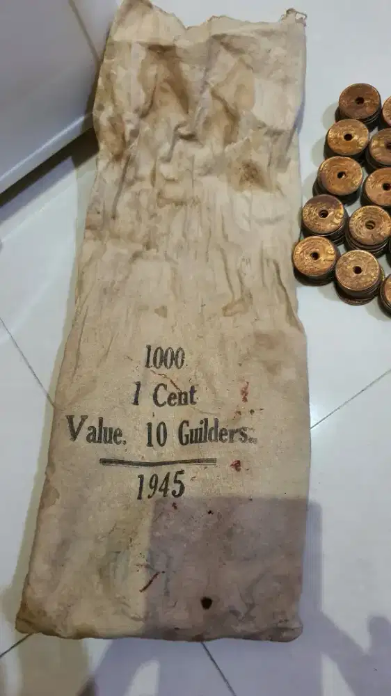 1 cent tahun 1945 sebanyak 500 koin