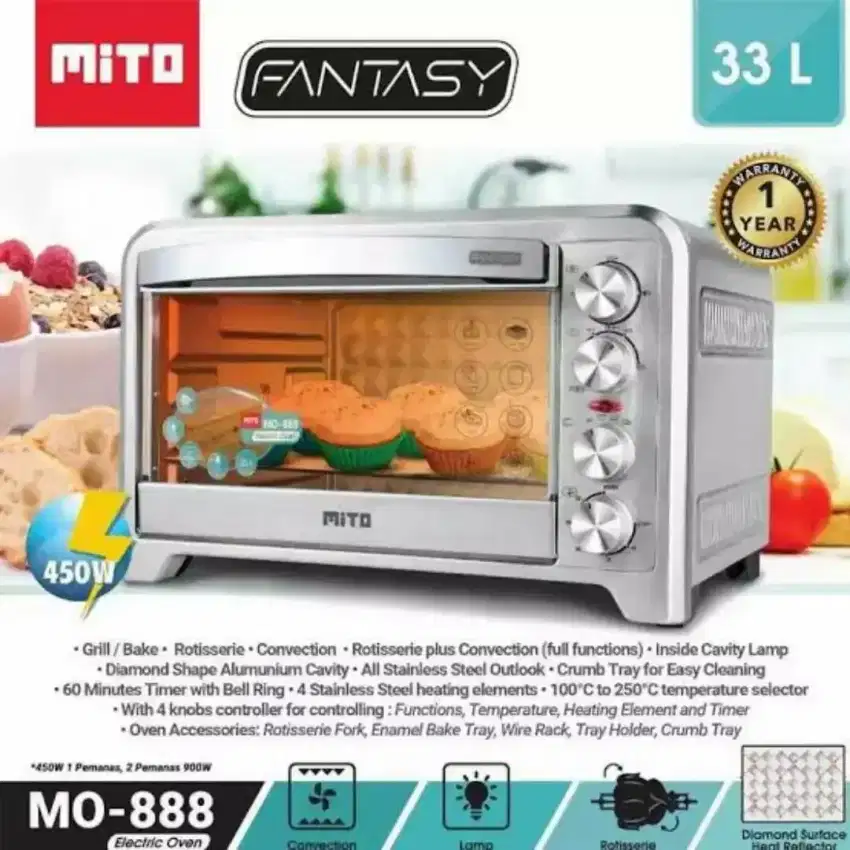 Oven Panggang Mito Fantasy 33 Liter MO888