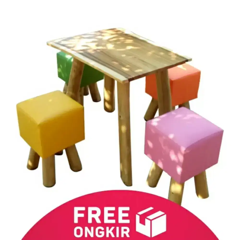 Stool set (Kursi + Meja) Free Ongkir