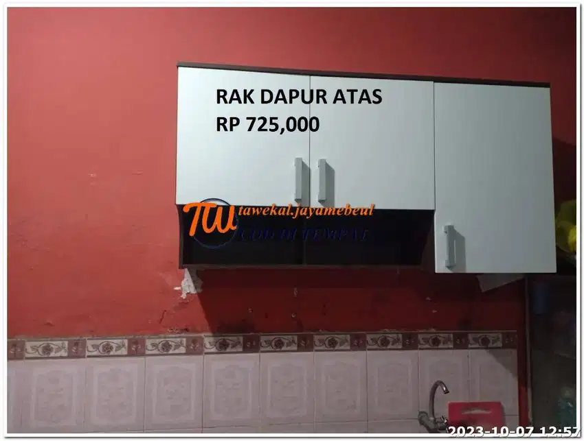 RAK PIRING DAPUR MODEL GANTUNG RAK KITCHEN SET ATAS BAWAH BERBAGAI MOD