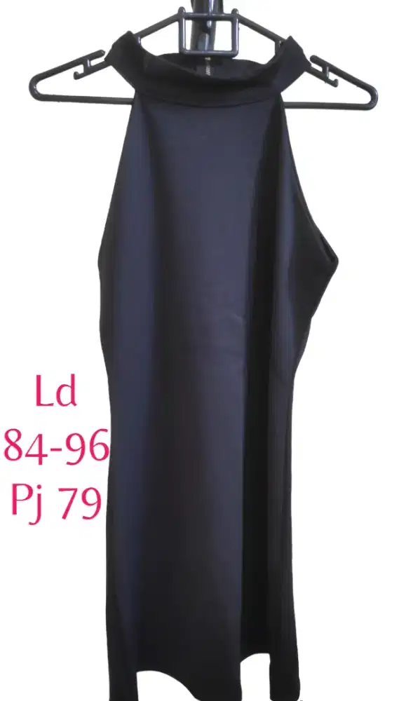 Dress hitam elegance, adem, LD.84-96, Pj.79cm. adem