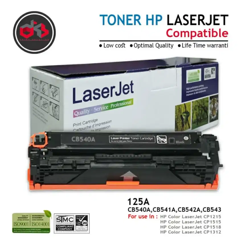 Compatible hp 125A color CB540a-543a