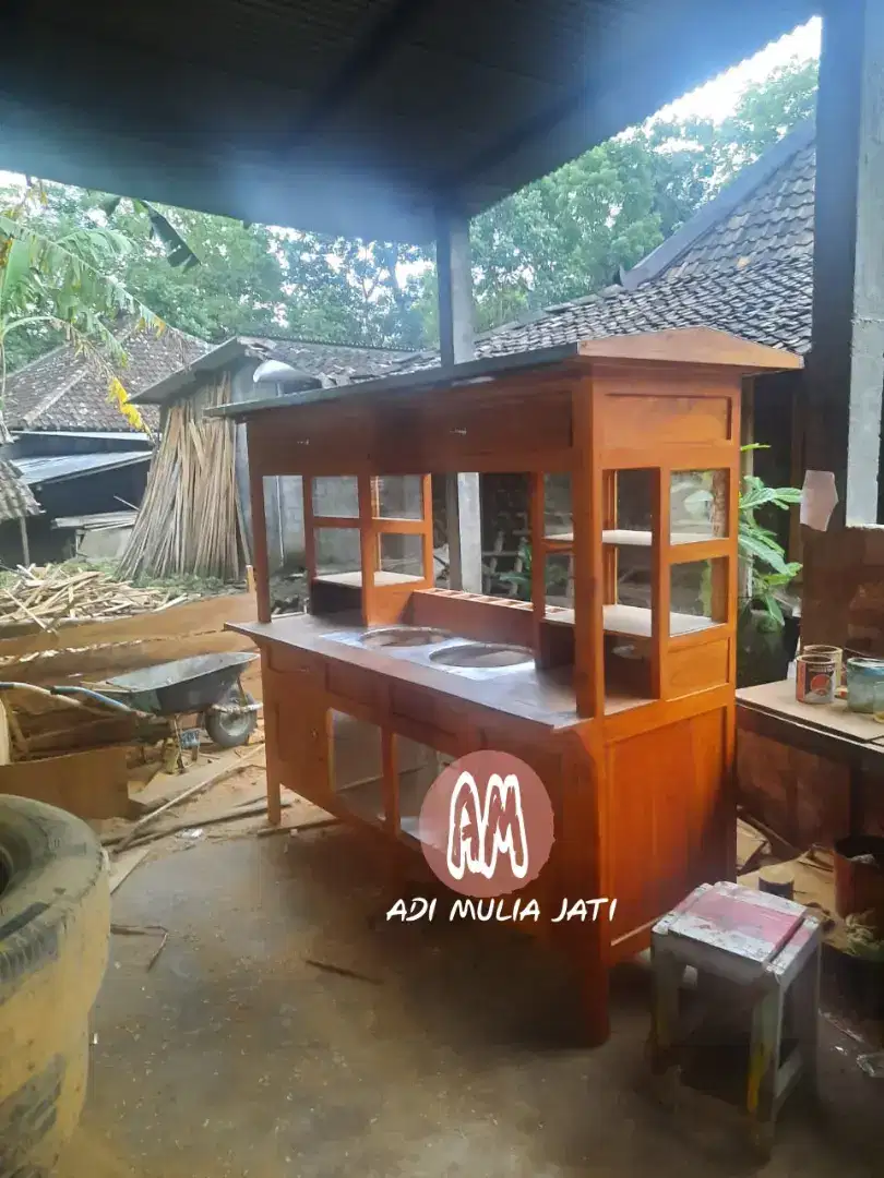 Grosir gerobak mie ayam bakso 2 tungku baru