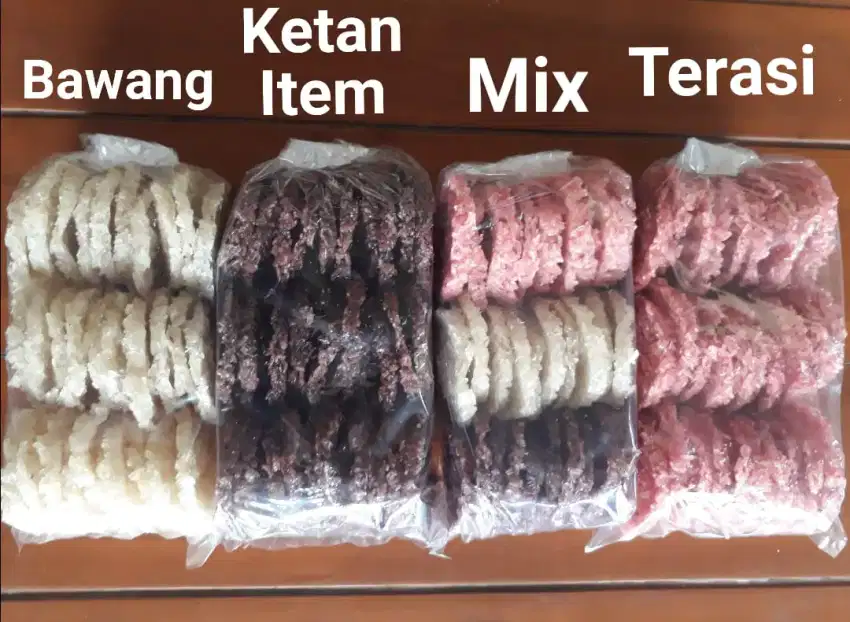 Rengginang Ketan Hitam dan putih