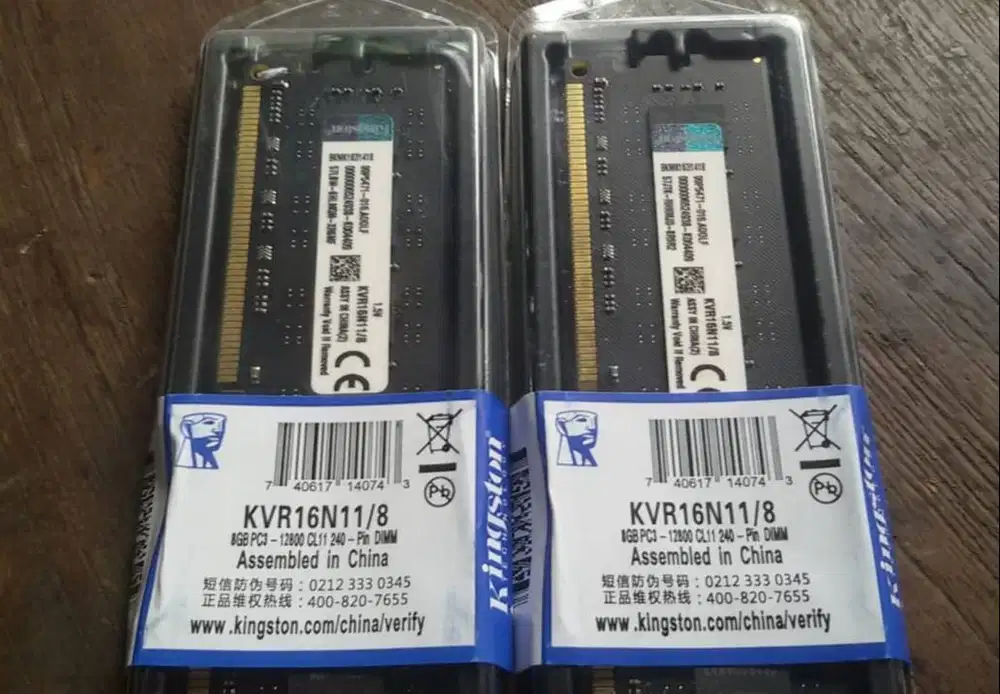 ram ddr3 8GB pc12800 merk Kingston hynix pny