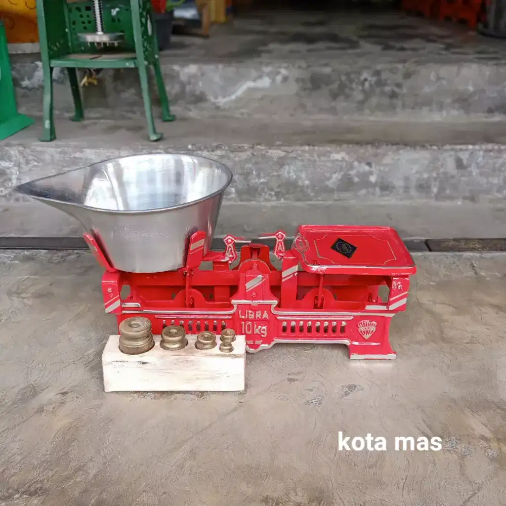 Timbangan Dacin Bebek Kodok Pasar 10kg Merk Libra + 1 Set Batu Timbel